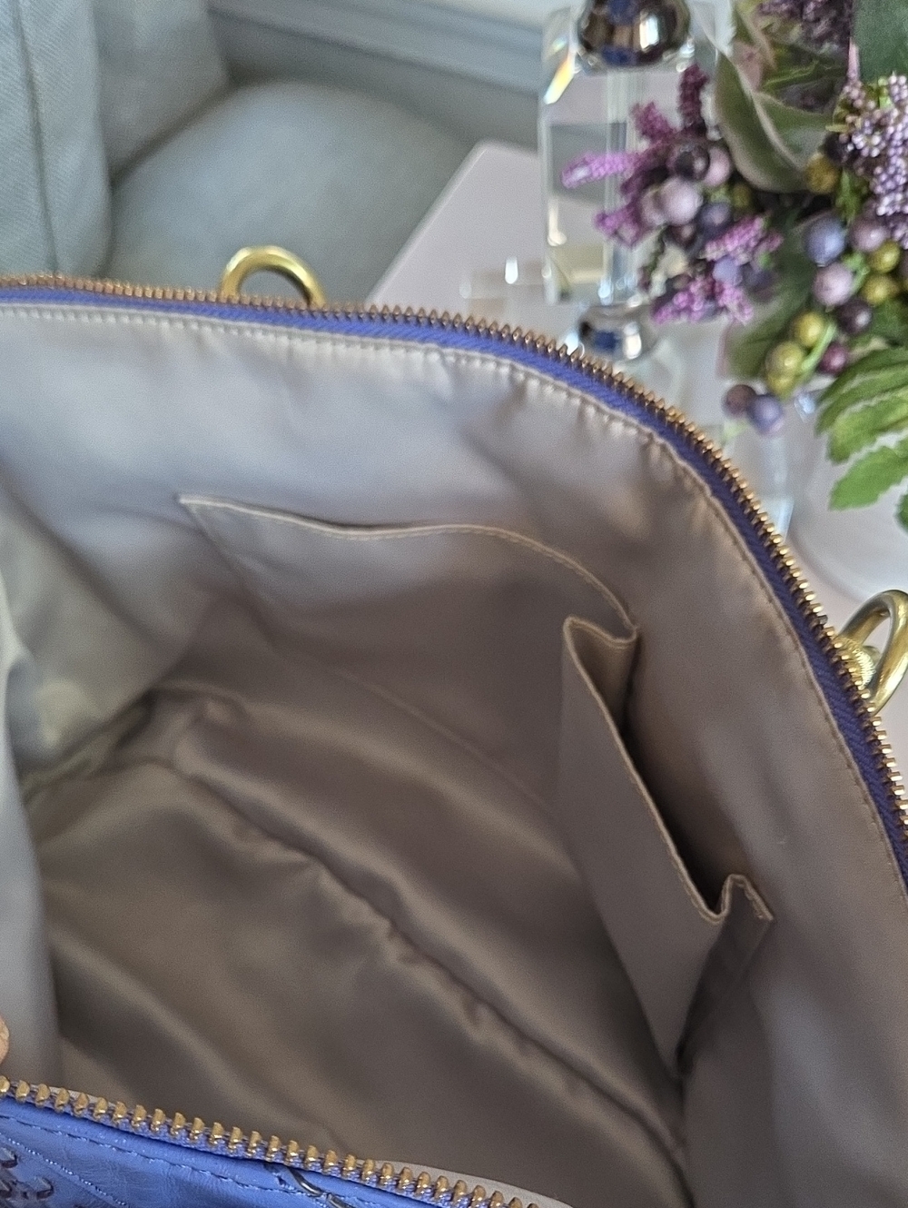 COACH Carolina Blue 2012 Madison Sophia Woven Leather Shoulder Bag - Picture 15 of 16